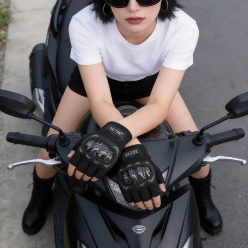 Xxl Motorcycle Gear - قفازات دراجات نارية نصف إصبع من