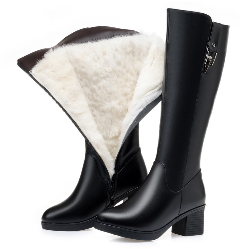 Riding Boot Short - AIYUQI الشتاء النساء أحذية طويلة جلد