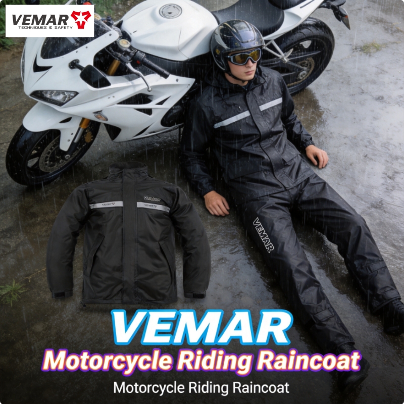 Motorcycle Gear Rain - طقم سترة وسروال مقاوم للماء للدراجات
