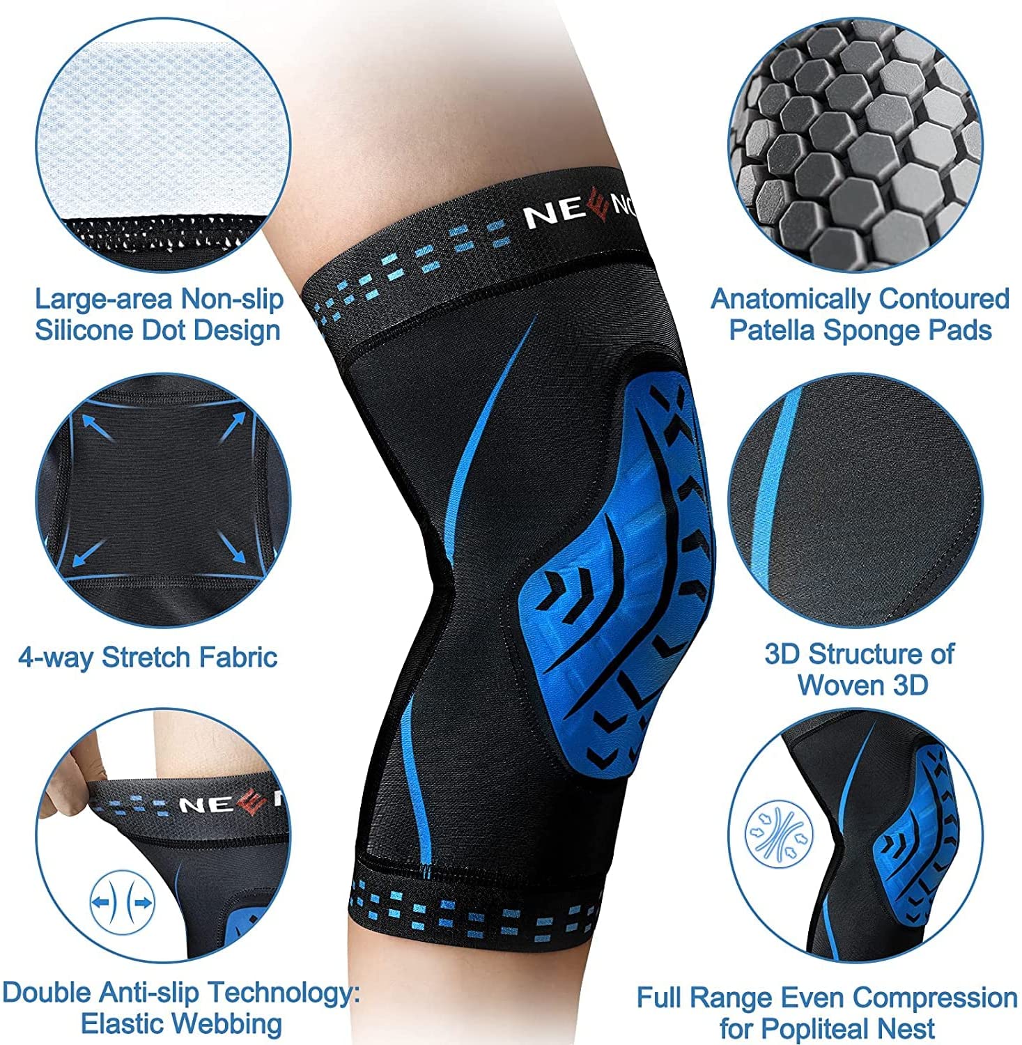 NEENCA الركبة هدفين ضغط الركبة - مراجعة Knee Guard Hard وسعره