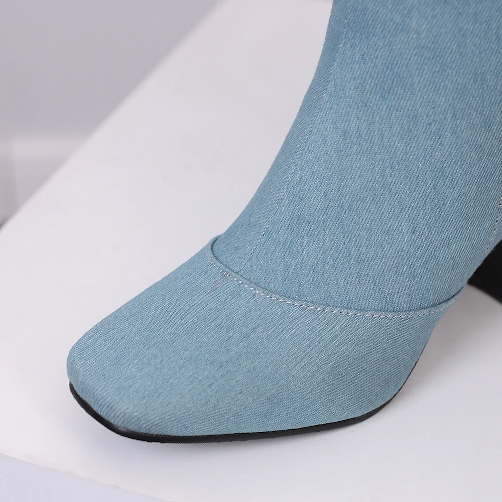 جديد شتاء أسود أزرق المرأة الر - مراجعة Riding Boot Short وسعره
