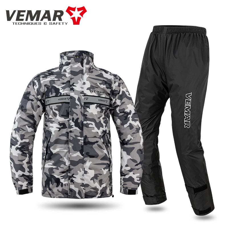 طقم سترة وسروال مقاوم للماء لل - مراجعة Motorcycle Gear Rain وسعره