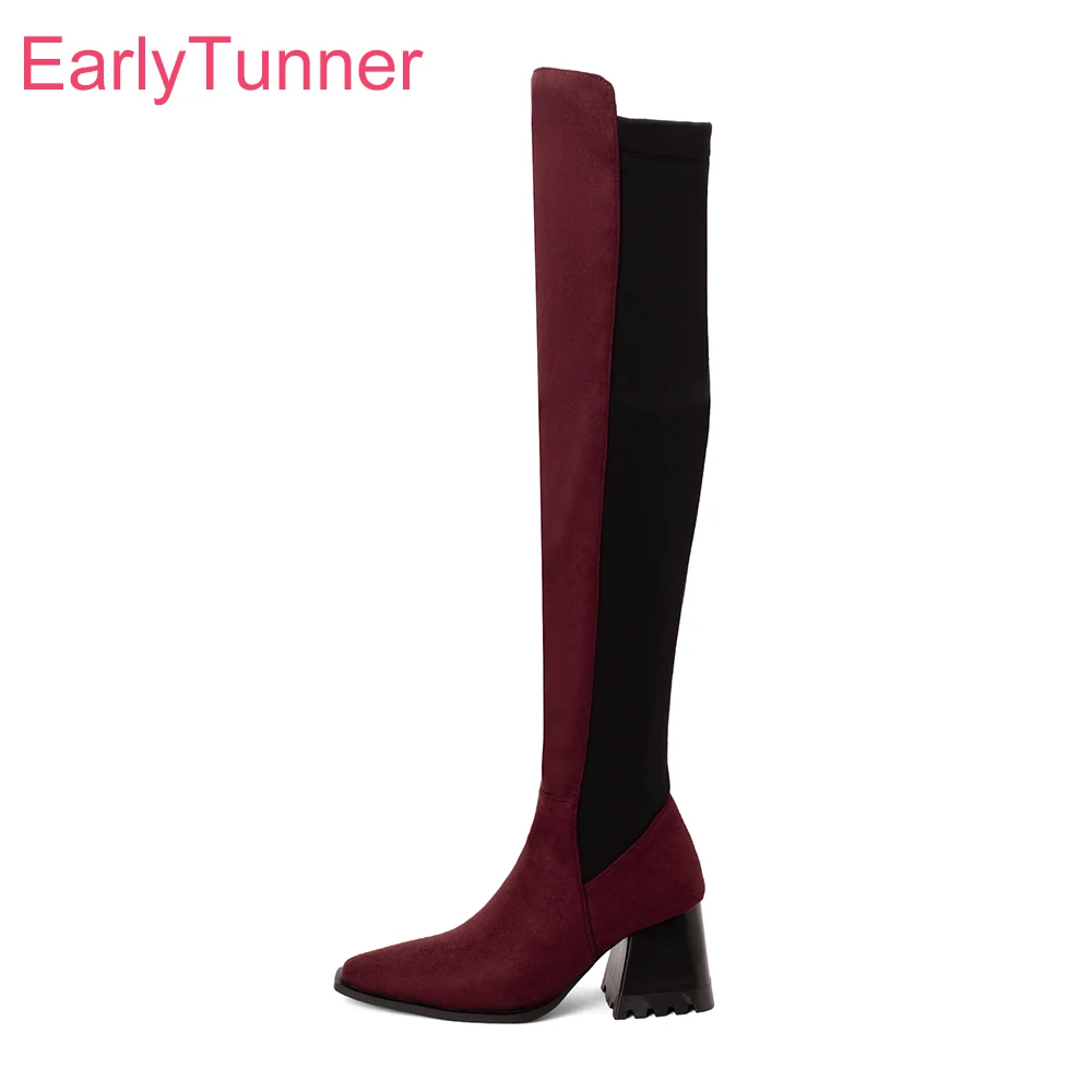 جديد الشتاء بريق النبيذ الأحمر - مراجعة Riding Boot Short وسعره