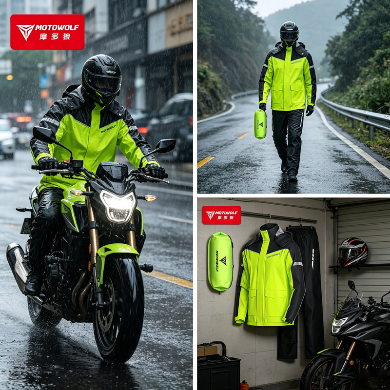 معطف واق من المطر للدراجات الن - مراجعة Motorcycle Gear Rain وسعره
