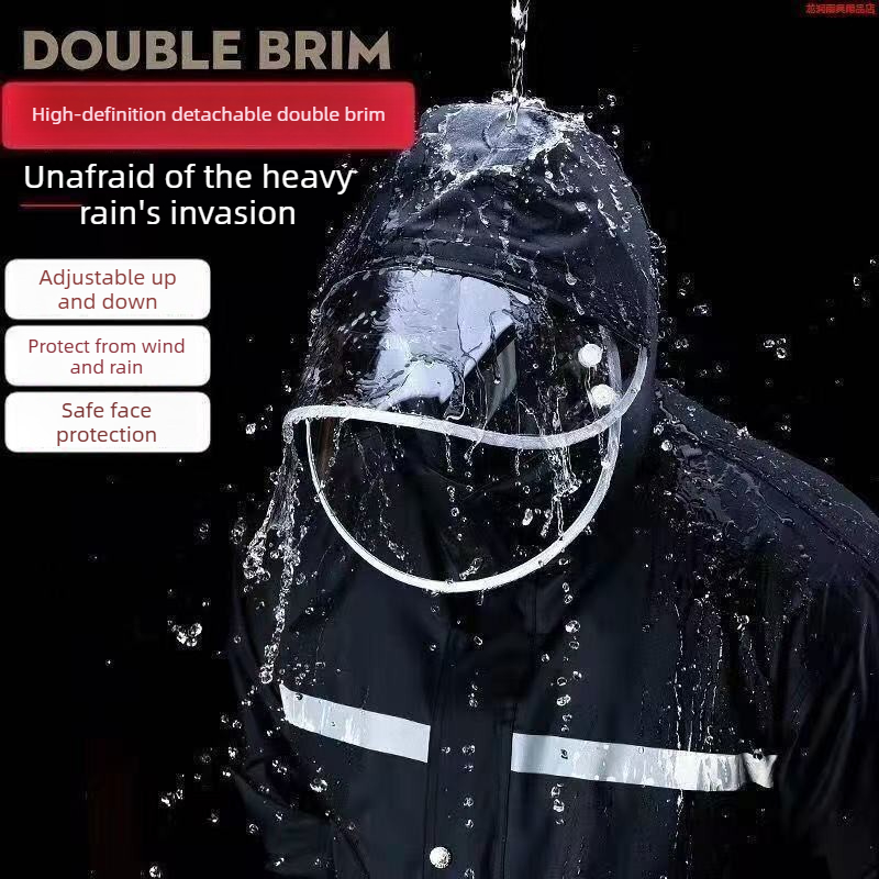 طقم معطف وسروال مطر عاكس للضوء - مراجعة Motorcycle Gear Rain وسعره