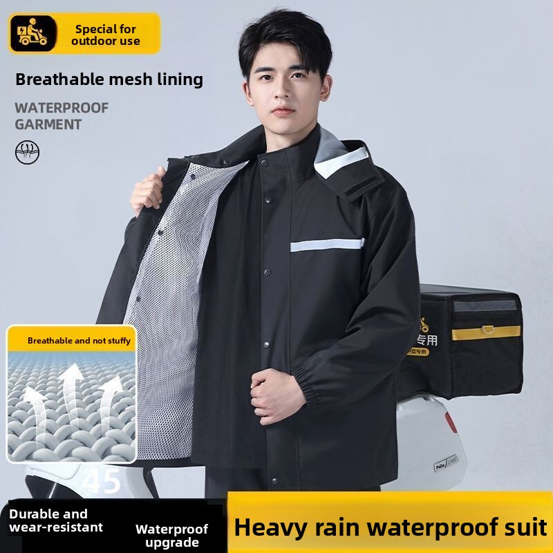 طقم معطف وسروال مطر عاكس للضوء - مراجعة Motorcycle Gear Rain وسعره