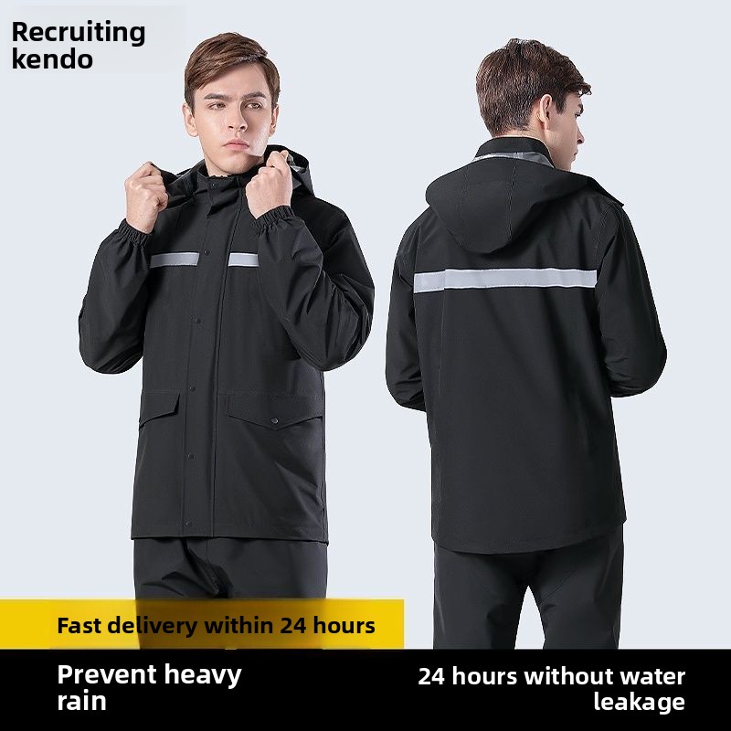 طقم معطف وسروال مطر عاكس للضوء - مراجعة Motorcycle Gear Rain وسعره