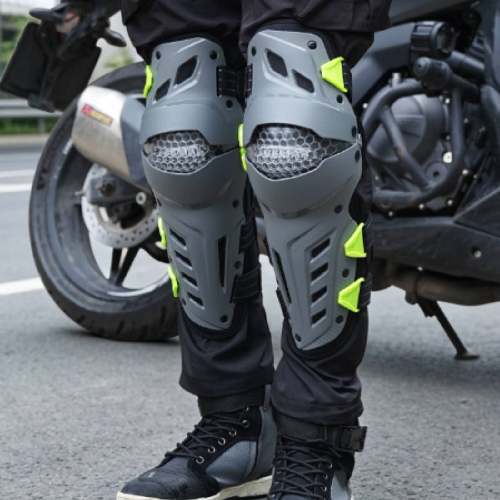 واقيات ركبة للدراجات النارية م - مراجعة Knee Guard Hard وسعره