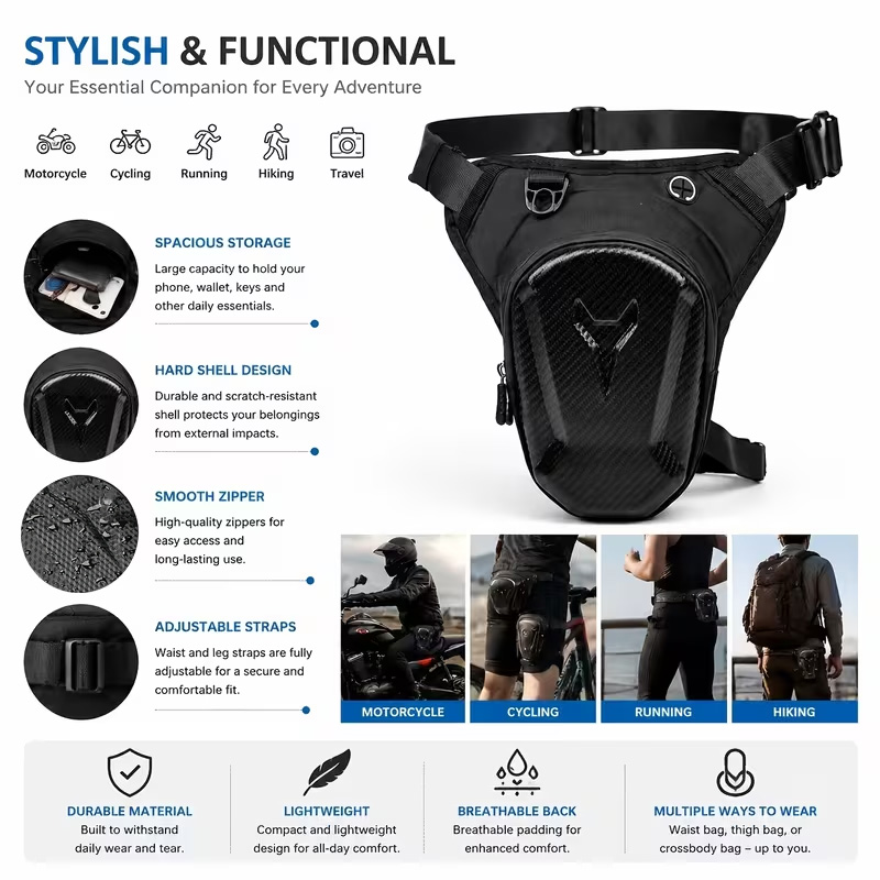 حقيبة خزان الوقود للدراجات الن - مراجعة Motorcycle Gear Bundle وسعره